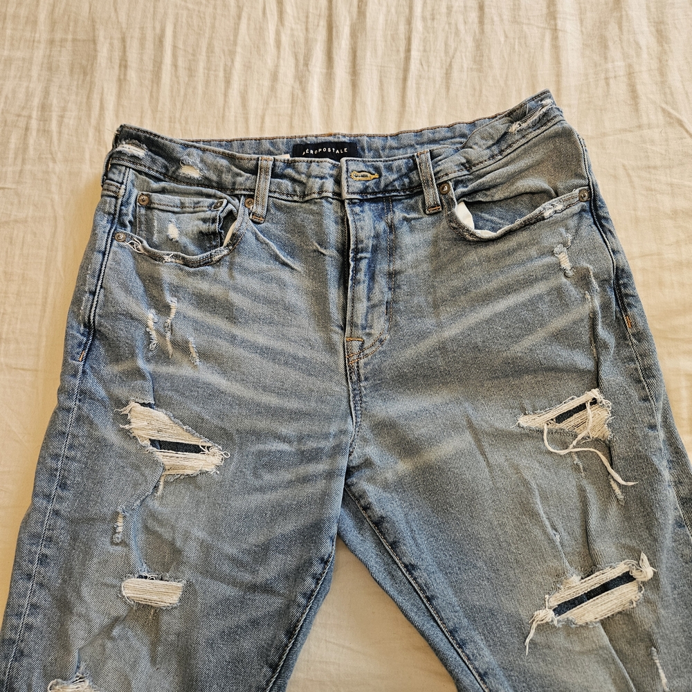 Aeropostale Light Blue Distressed Mens Jeans 32x32
